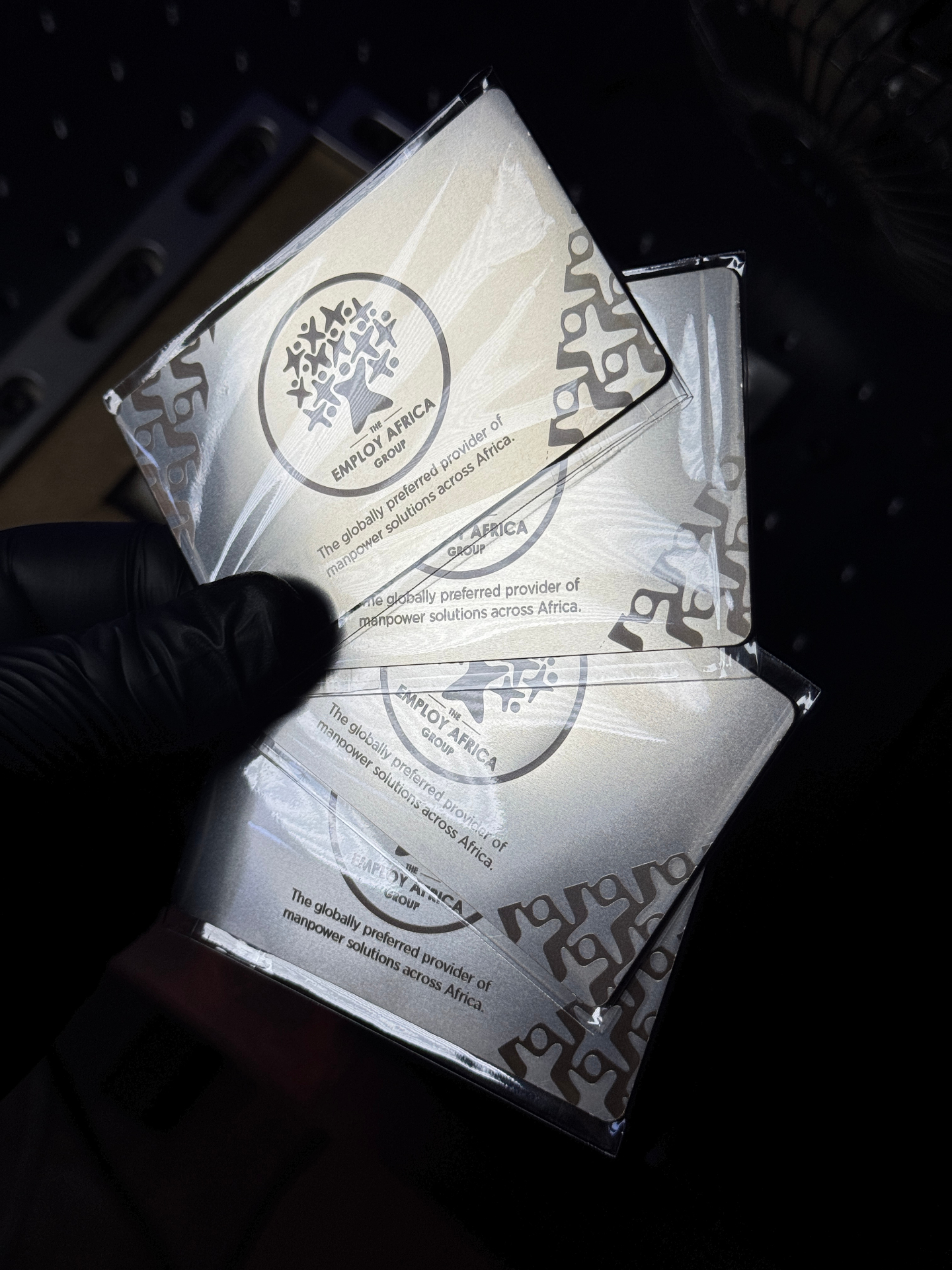 Employ Africa Group steel NFC cards